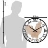 Clayre & Eef 6KL0786 Orologio da parete Ø 50x4 cm - 1xAA Marrone - Nero