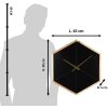 Clayre & Eef 6KL0791 Orologio da parete 43x5x50 cm - 1xAA Nero - Marrone