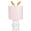 Clayre & Eef 6LMC0013WP Lampada da tavolo Rabbit Ø20x43 cm E27 60W Bianco Rosa