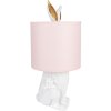 Clayre & Eef 6LMC0013WP Lampada da tavolo Rabbit Ø20x43 cm E27 60W Bianco Rosa