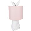 Clayre & Eef 6LMC0013WP Lampada da tavolo Rabbit Ø20x43 cm E27 60W Bianco Rosa