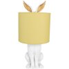 Clayre & Eef 6LMC0013WY Lampada da tavolo Ø 20x43 cm E27 Bianco Giallo Stile Country