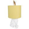 Clayre & Eef 6LMC0013WY Lampada da tavolo Ø 20x43 cm E27 Bianco Giallo Stile Country