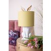 Clayre & Eef 6LMC0013WY Lampada da tavolo Ø 20x43 cm E27 Bianco Giallo Stile Country
