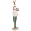 Clayre & Eef 6PR3610 Decorazione Coniglio 9x7x36 cm Beige - Verde