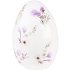 Clayre & Eef 6PR3629 Uovo decorativo 11x11x17 cm Bianco - Viola