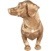 Clayre & Eef 6PR3637 Porta rotolo da cucina Dog Gold Black 46x15x21 cm