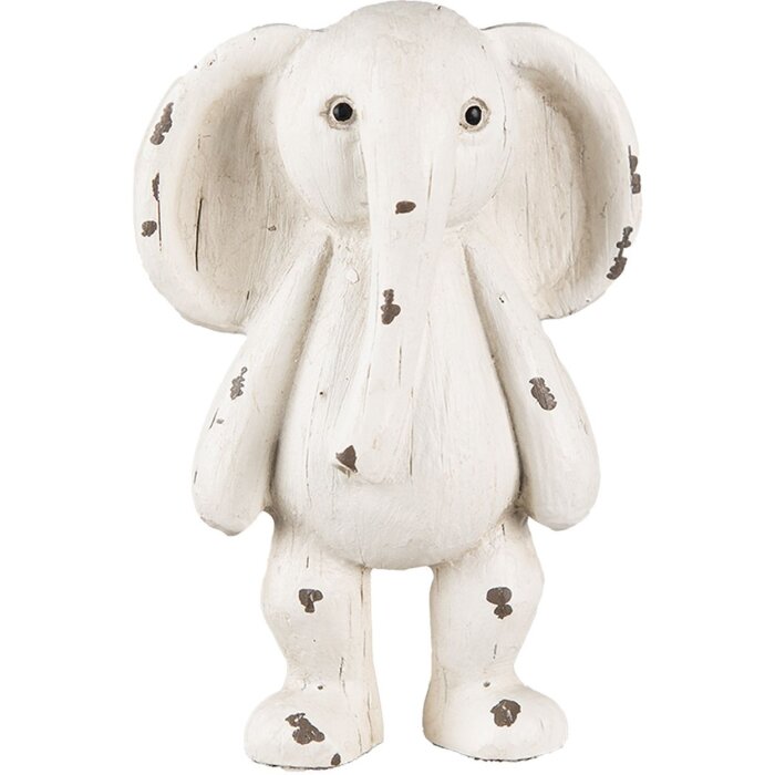 Clayre & Eef 6PR3640 Decorazione Elefante 6x4x10 cm Beige - Marrone