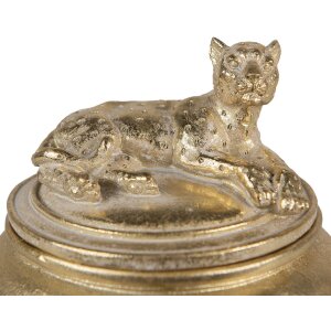 Clayre & Eef 6PR3729 Portagioie Pantera Ø 13x14 cm color oro