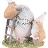 Clayre & Eef 6PR3824 Decorazione Pulcino 12x9x12 cm Grigio - Marrone