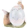 Clayre & Eef 6PR3824 Decorazione Pulcino 12x9x12 cm Grigio - Marrone