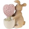 Clayre & Eef 6PR3833 Decorazione Coniglio 11x6x12 cm Marrone - Rosa