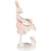 Clayre & Eef 6PR3868 Decorazione Coniglio 9x6x22 cm Rosa - Beige
