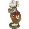 Clayre & Eef 6PR3875 Decorazione Coniglio 9x12x22 cm Beige - Rosso