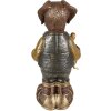 Clayre & Eef 6PR3882 Decorazione cane 16x14x34 cm Marrone - Verde