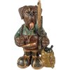 Clayre & Eef 6PR3883 Decorazione Cane 20x13x32 cm Marrone - Verde
