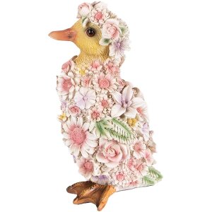 Clayre & Eef 6PR4875 Decorazione Anatra 10x11x18 cm Rosa