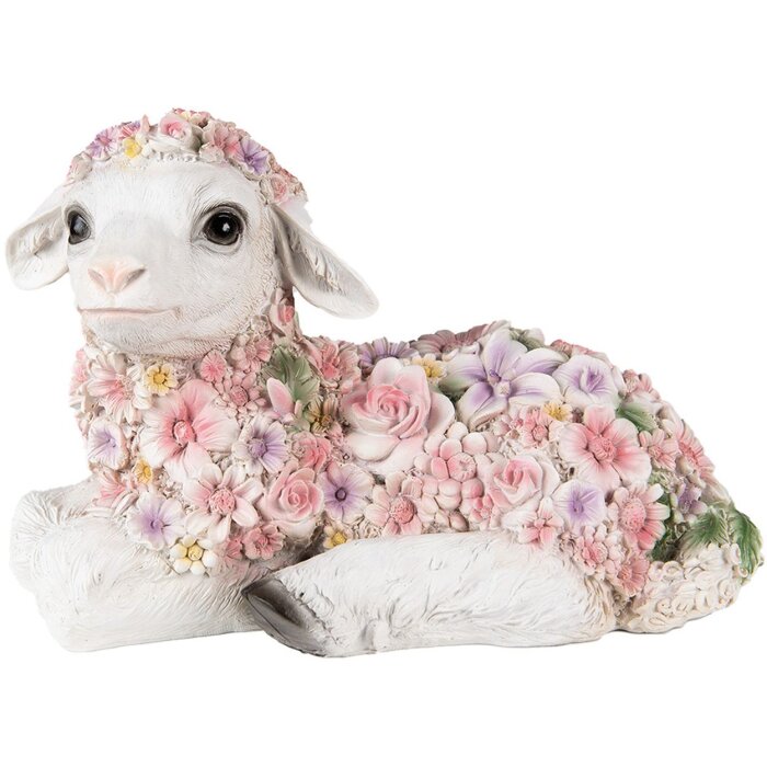 Clayre & Eef 6PR4879 Decorazione Pecora 25x13x16 cm Rosa