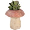 Clayre & Eef 6TE0460L Vaso di fiori a fungo Ø 21x23 cm Marrone - Rosso