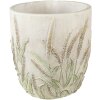Clayre & Eef 6TE0463L Vaso da fiori Ø 20x20 cm Verde Beige Stile rustico Pietra
