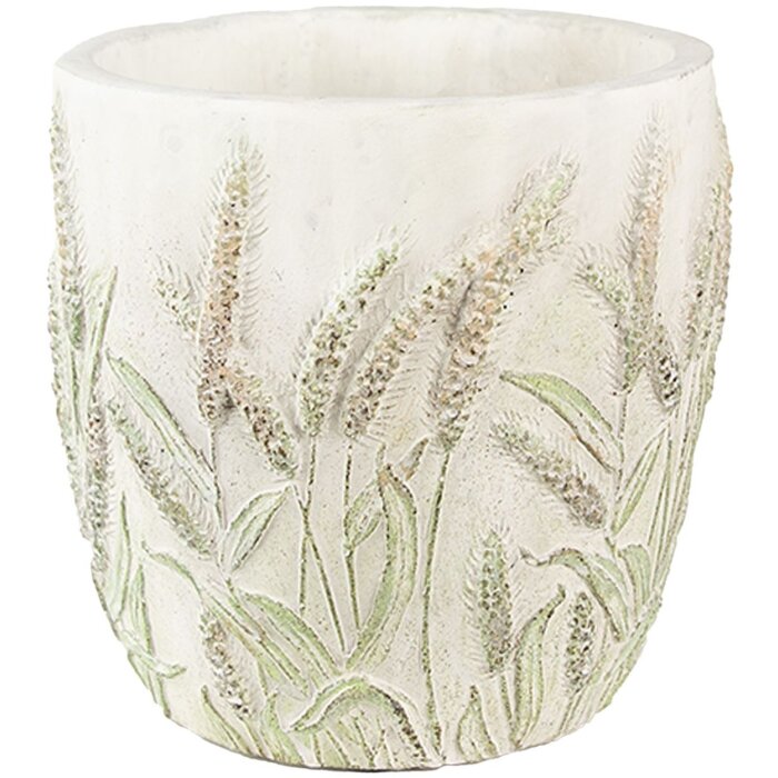 Clayre & Eef 6TE0463S Vaso da fiori Ø 13x13 cm Verde - Beige