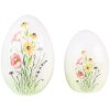 Clayre & Eef 6TE0466 Decorazione Uovo 10x10x14 cm Verde - Bianco