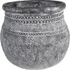 Clayre & Eef 6TE0468M Vaso da fiori Ø 21x19 cm Grigio Rotondo
