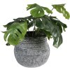 Clayre & Eef 6TE0468M Vaso da fiori Ø 21x19 cm Grigio Rotondo