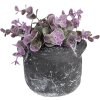 Clayre & Eef 6TE0469M Vaso da fiori 13x11x9 cm Grigio Rotondo