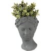 Clayre & Eef 6TE0472 Vaso di fiori Donna 18x17x25 cm Grigio