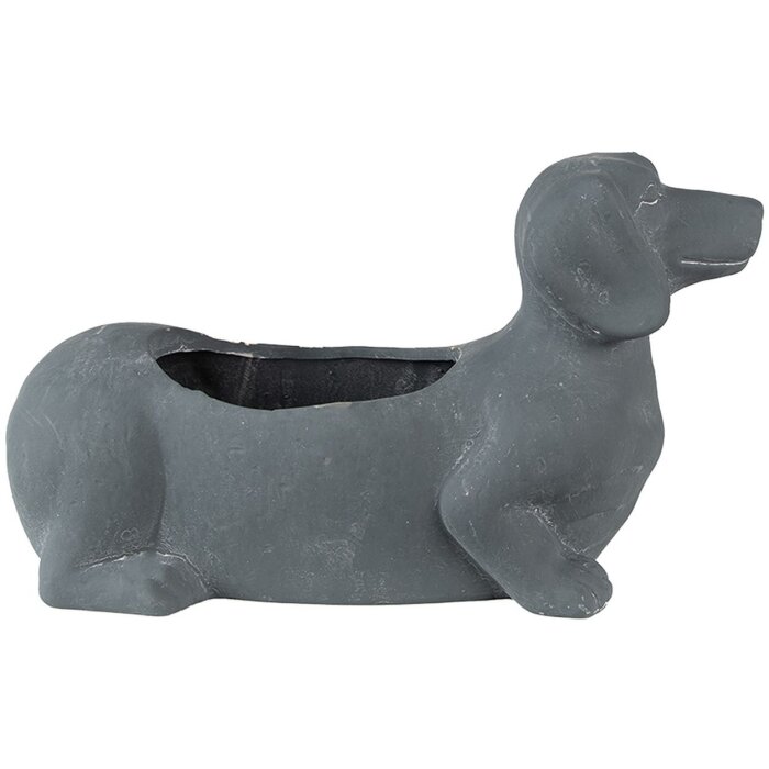 Clayre & Eef 6TE0479 Vaso di fiori per cani 30x12x16 cm Grigio