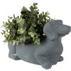Clayre & Eef 6TE0479 Vaso di fiori per cani 30x12x16 cm Grigio