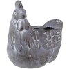 Clayre & Eef 6TE0488 Vaso per fiori Pollo Grigio 29x17x23 cm Stile Country