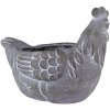 Clayre & Eef 6TE0488 Vaso per fiori Pollo Grigio 29x17x23 cm Stile Country