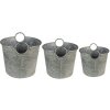 Clayre & Eef 6Y4878 Portapiante Ø 32x25 - Ø 29x23 - Ø 26x21 cm Grigio - Verde