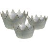 Clayre & Eef 6Y4879 Portapiante Ø 43x21 - Ø 40x20 - Ø 33x18 cm Grigio - Verde