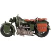 Clayre & Eef 6Y4962 Modello di moto con sidecar 38x26x18 cm Verde