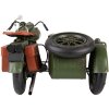 Clayre & Eef 6Y4962 Modello di moto con sidecar 38x26x18 cm Verde