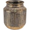 Clayre & Eef 6Y4965 Vaso da fiori decorativo Ø 25x26 cm color oro