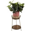 Clayre & Eef 6Y4986 Fioriera da tavolo Ø 21x32 cm Color oro - Marrone