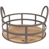 Clayre & Eef 6Y5248 Cesto Ø 25x9-15 cm Cesto portaoggetti grigio-marrone