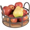 Clayre & Eef 6Y5248 Cesto Ø 25x9-15 cm Cesto portaoggetti grigio-marrone
