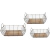 Clayre & Eef 6Y5250 Cestini 35x25x11 - 31x21x9 - 27x17x6 cm Grigio - Marrone