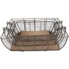 Clayre & Eef 6Y5250 Cestini 35x25x11 - 31x21x9 - 27x17x6 cm Grigio - Marrone
