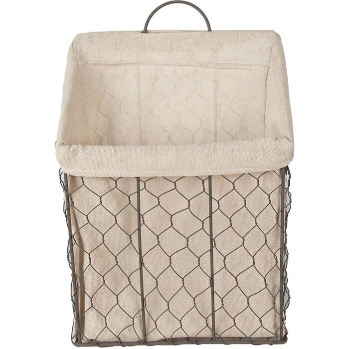 Clayre & Eef 6Y5253 Cestino 23x9x21-37 cm Marrone - Beige