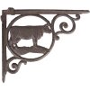 Clayre & Eef 6Y5292 Griglia decorativa 3x24x17 cm Angolo di scaffale marrone