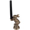 Clayre & Eef 6Y5322 Coniglio portacandele 10x7x16 cm color oro