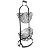 Clayre & Eef 6Y5410 Mensola in ferro con cestini 27x19x57 cm Nero Ovale