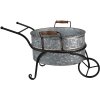 Clayre & Eef 6Y5415 Carriola porta piante 54x31x31 cm Grigio