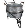 Clayre & Eef 6Y5415 Carriola porta piante 54x31x31 cm Grigio